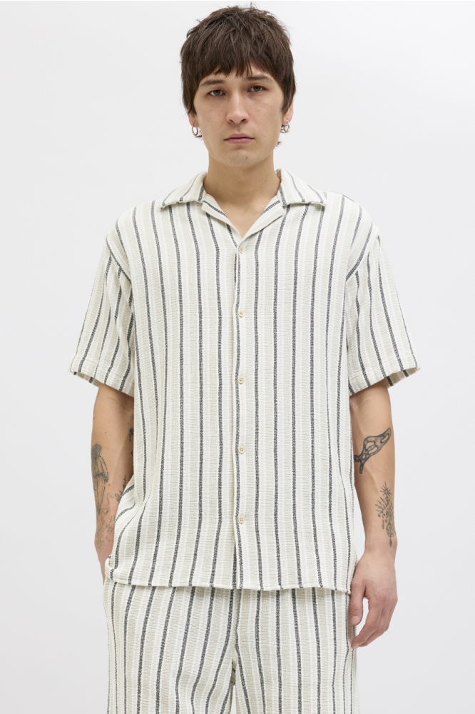 JORCOBA STRIPE RESORT SHIRT SS SN 12271060 Celadon Tint